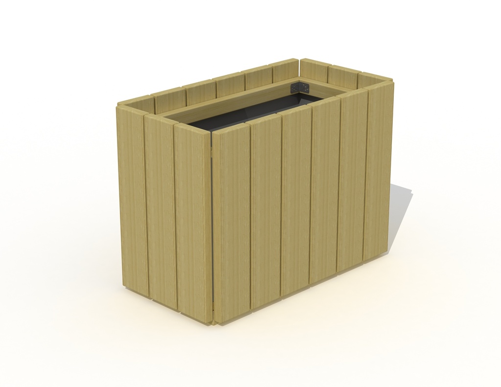 BLOEMBAK VERTICALE PLANKEN RNG 97X52X70CM 