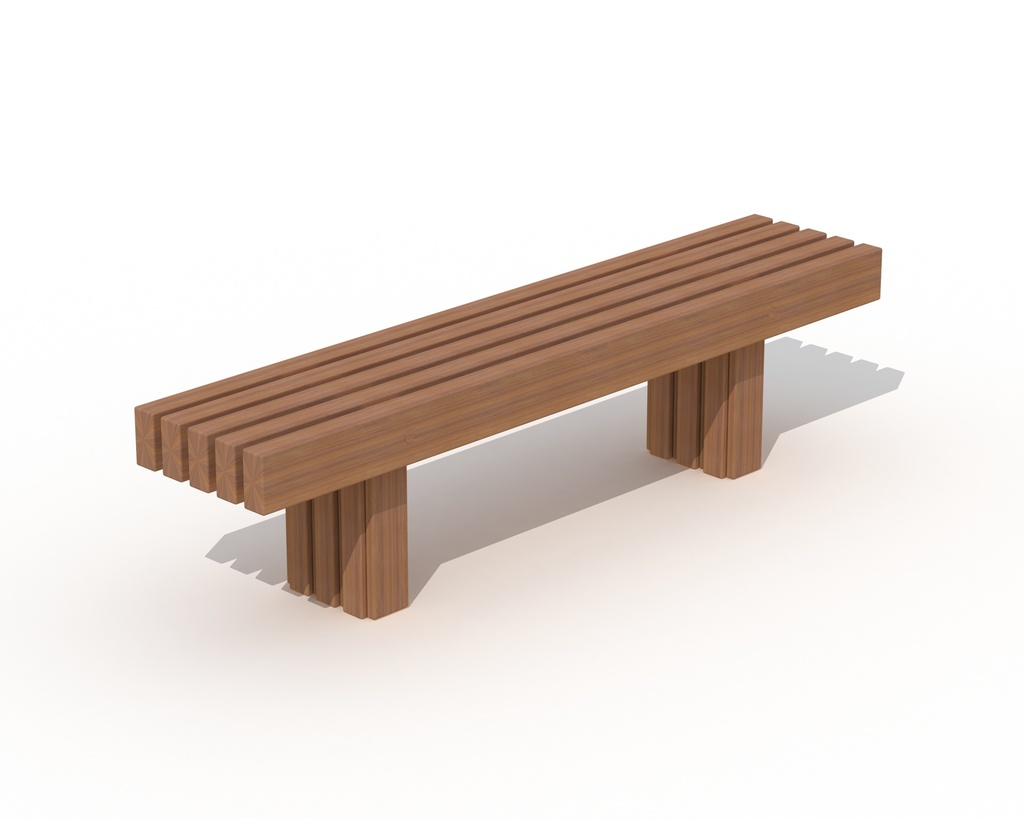 BANC OSLO SANS DOSSIER A SCELLER 180CM PADOUK